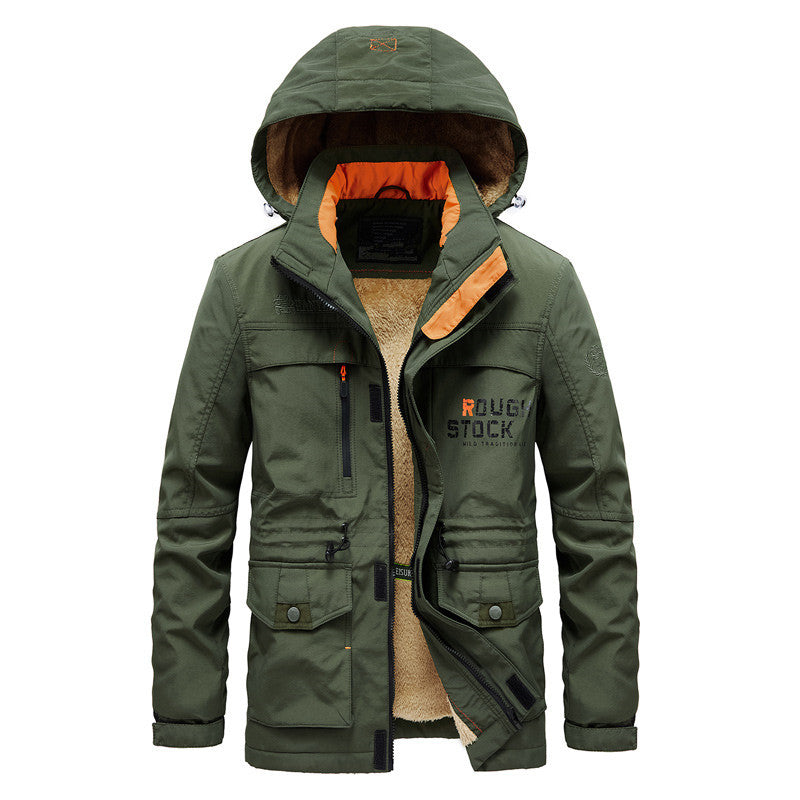 Herren Expedition-Parka mit Teddy-Innenfutter, abnehmbarer Kapuze und Reißverschluss-Brusttasche Nord Taschen