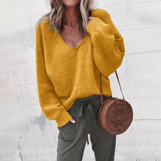 Damen lässiger Oversize-Pullover