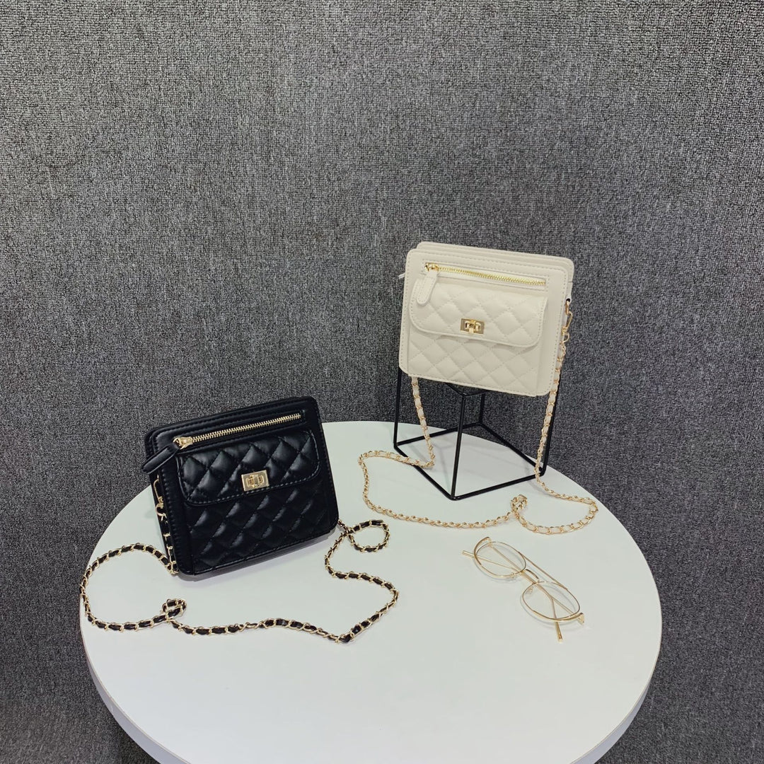 Damen Clutch-Tasche mit eleganter Steppoptik und goldenen Details Nord Taschen