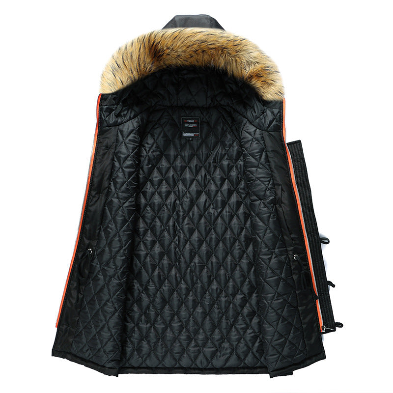Herren Winterparka mit abnehmbarer Kapuze und Kunstfellbesatz Nord Taschen