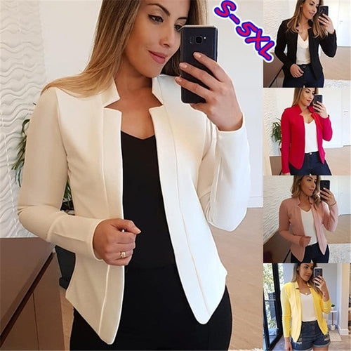 Damen Taillierter Business-Blazer mit minimalistischem Stehkragen Nord Taschen