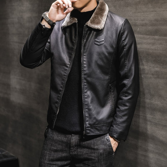 Herren Lederjacke Nord Taschen
