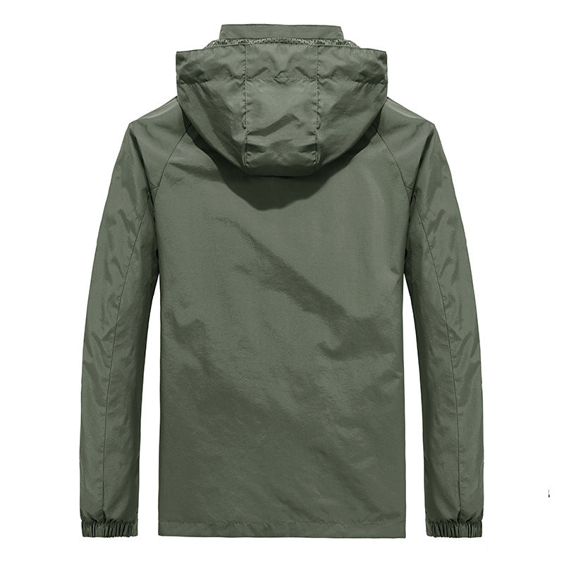 Herren Leichte Softshell-Outdoorjacke mit Kapuze, atmungsaktivem Meshfutter und Reißverschlussbrusttasche Nord Taschen