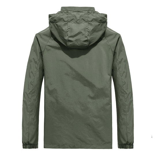 Herren Leichte Softshell-Outdoorjacke mit Kapuze, atmungsaktivem Meshfutter und Reißverschlussbrusttasche Nord Taschen
