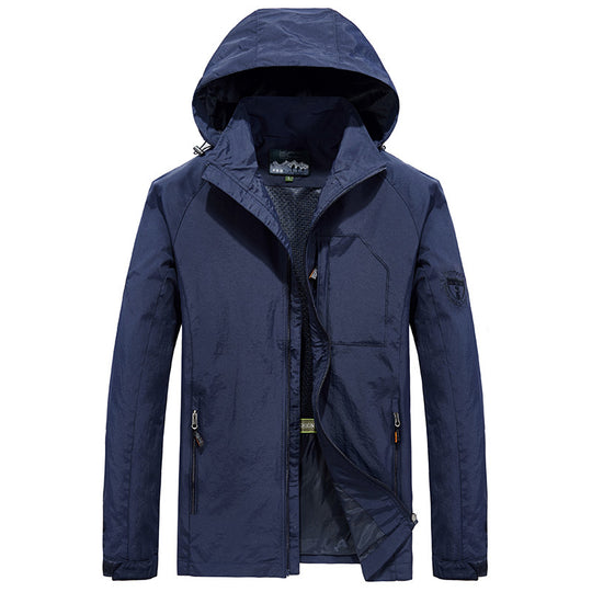 Herren Leichte Softshell-Outdoorjacke mit Kapuze, atmungsaktivem Meshfutter und Reißverschlussbrusttasche Nord Taschen