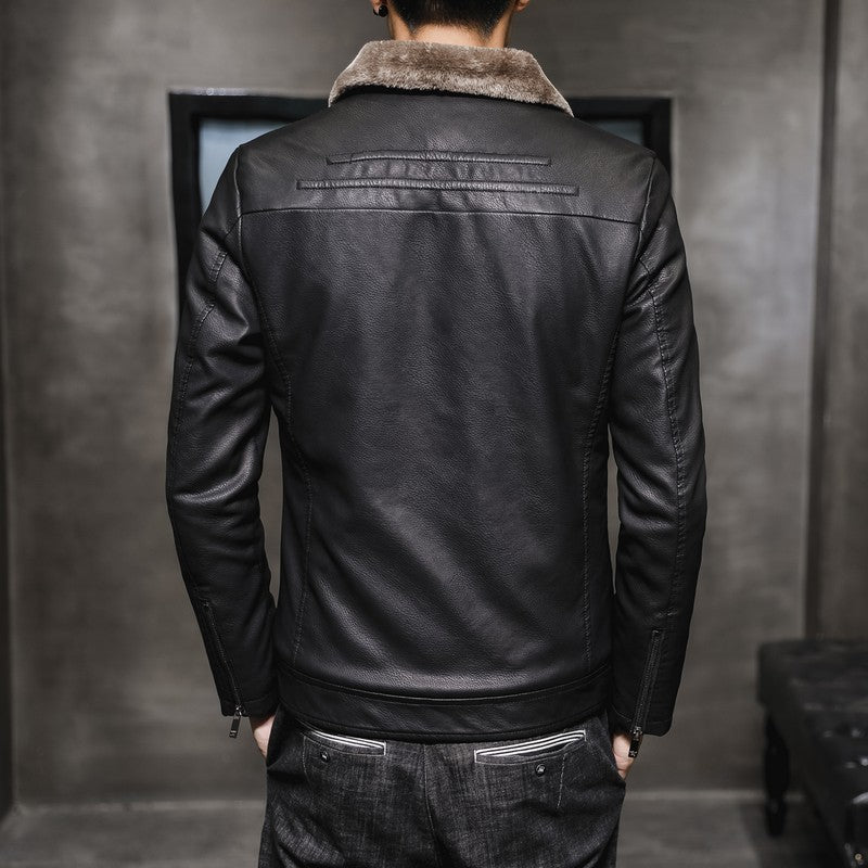 Herren Lederjacke Nord Taschen
