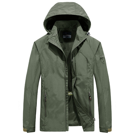 Herren Leichte Softshell-Outdoorjacke mit Kapuze, atmungsaktivem Meshfutter und Reißverschlussbrusttasche Nord Taschen