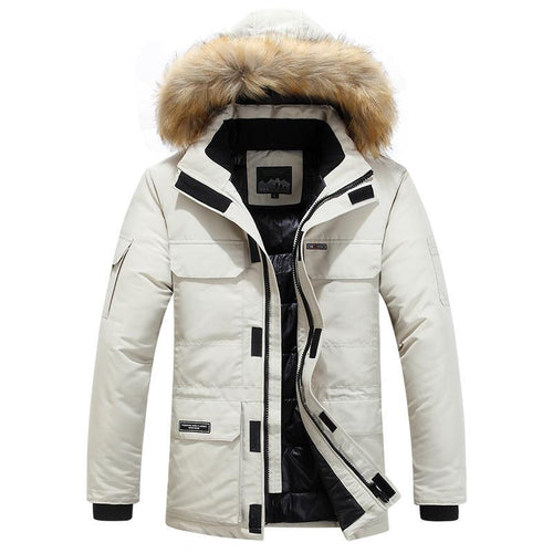 Herren Wattierter Parka mit Kunstfellkapuze, wind- und wasserabweisender Hülle Nord Taschen