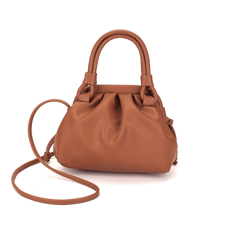 Damen Schultertasche mit elegantem Falten-Design Nord Taschen