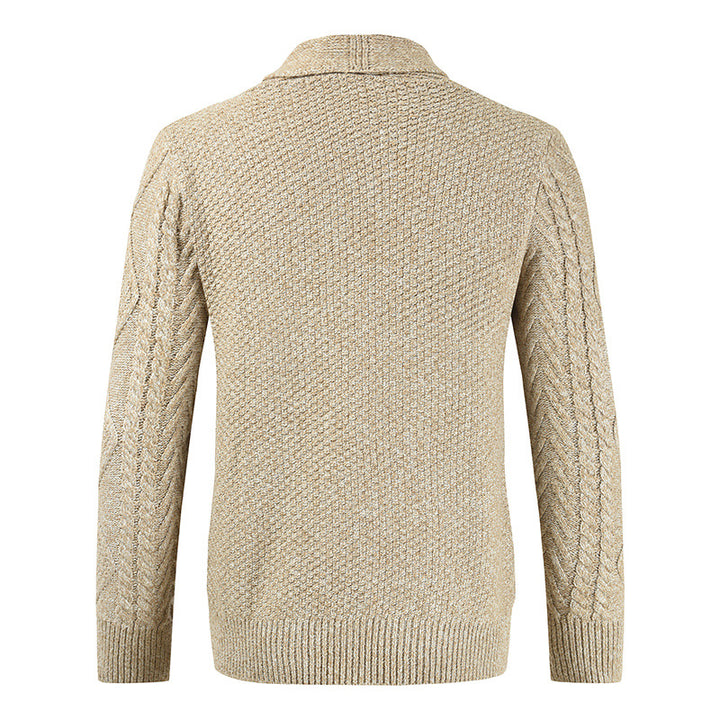 Herren Strickcardigan mit Zopfmuster und Schalkragen Nord Taschen