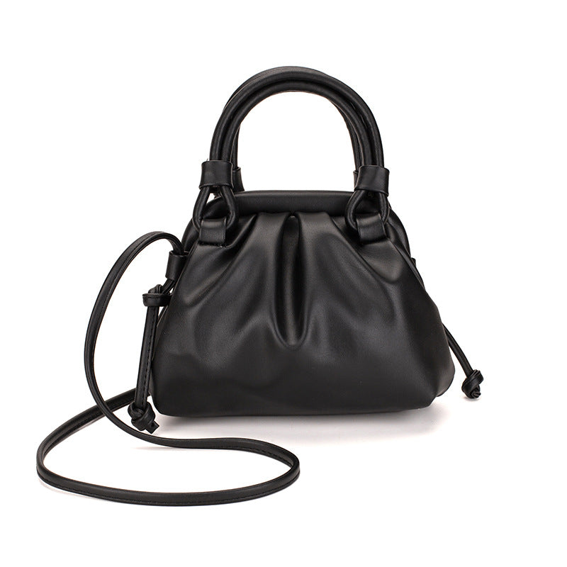 Damen Schultertasche mit elegantem Falten-Design Nord Taschen