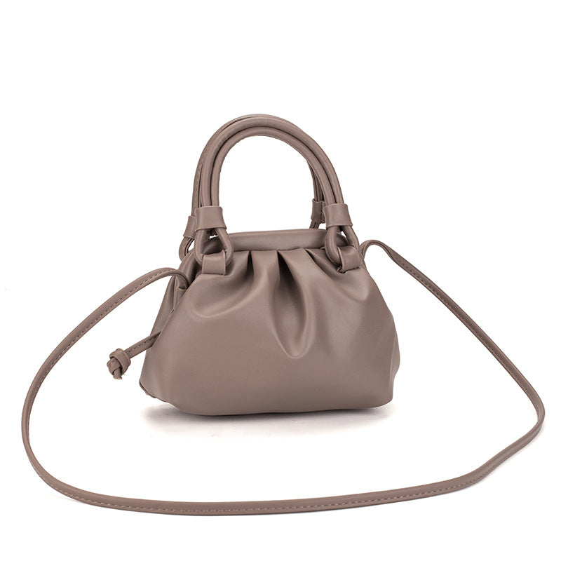 Damen Schultertasche mit elegantem Falten-Design Nord Taschen