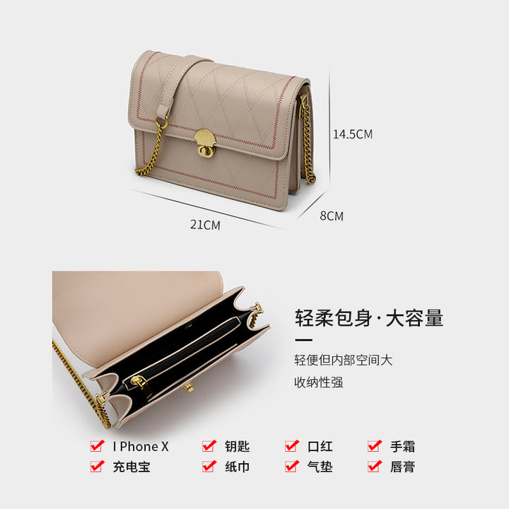 Damen Handtasche mit eleganter Steppung und Kettenakzent Nord Taschen