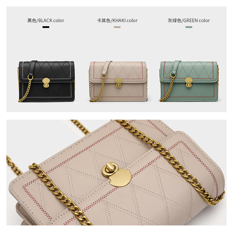 Damen Handtasche mit eleganter Steppung und Kettenakzent Nord Taschen