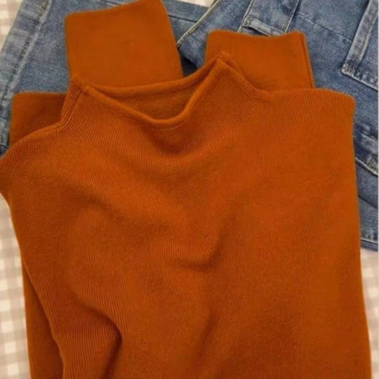 Damen-Strickpullover mit Stehkragen