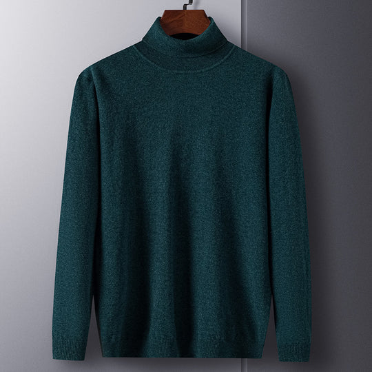 Herren-Kaschmirpullover, Rollkragen, körperbetonter Schnitt
