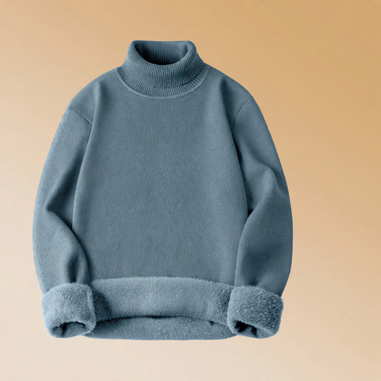 Herren-Rollkragenpullover, gefüttert, Modal-Mix, 350g