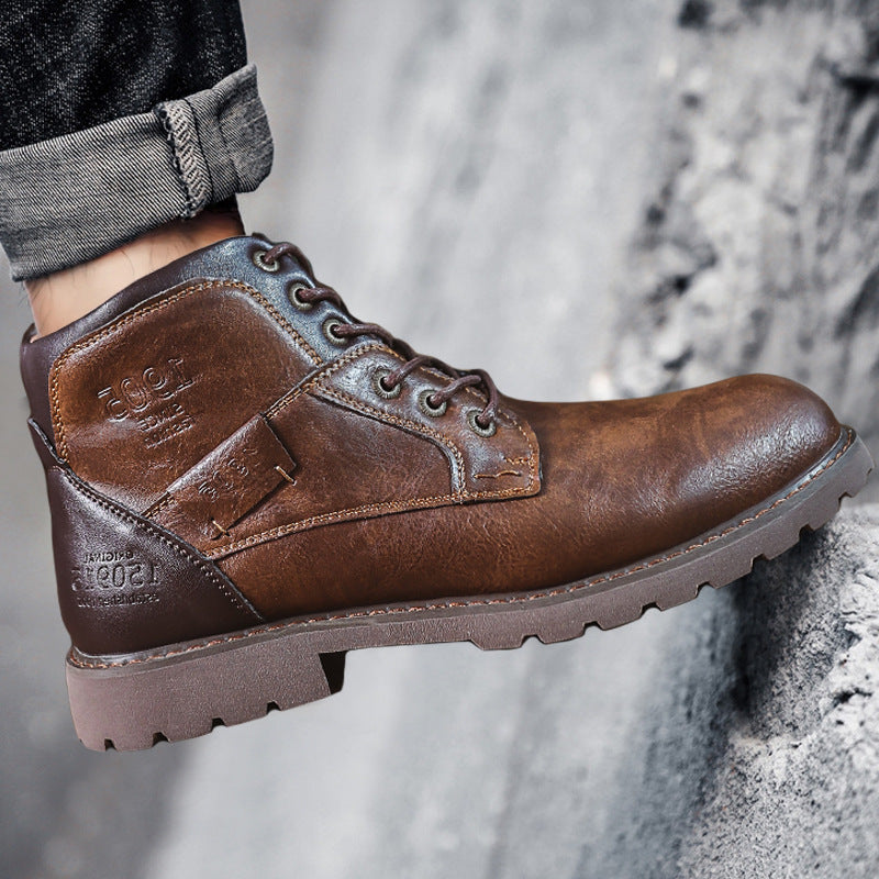 Herren-Stiefel im Retro-Stil mit Reißverschluss
