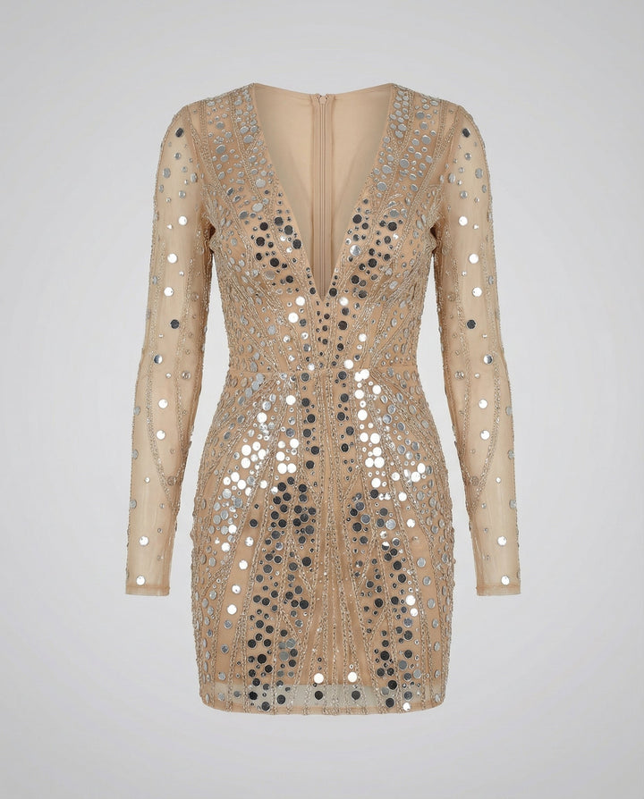 Golden Paillettenkleid Damen