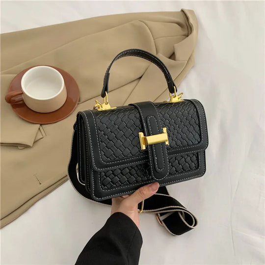 Nord Taschen | Umhängetasche für Damen - Kleine Tasche mit geflochtenem Design und praktischem Verschluss