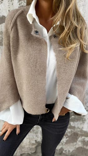 Bequeme, locker geschnittene Damenjacke aus Kaschmir