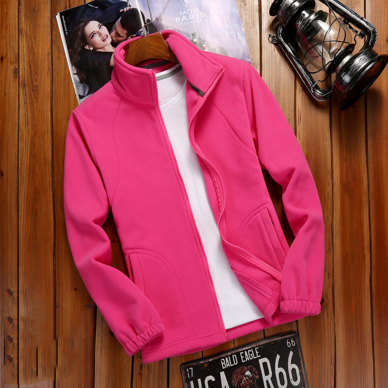Fleecejacke Damen Reißverschluss-Fleece mit Stehkragen
