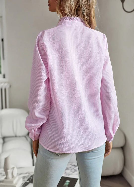 Bluse mit Rüschendetails Leicht und Stilvoll Femininer Touch - Arvani