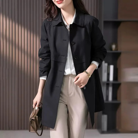 Einreiher Kurzer Trenchcoat für Damen