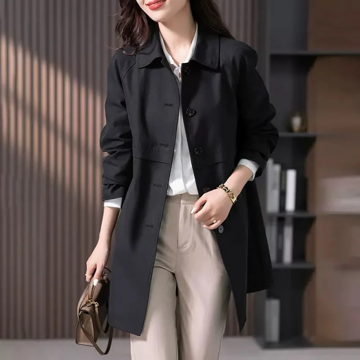 Einreiher Kurzer Trenchcoat für Damen