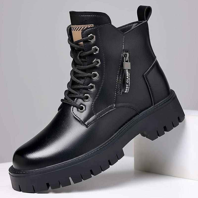Herren-Stiefeletten, gefüttert, rutschfest, mit Plateau