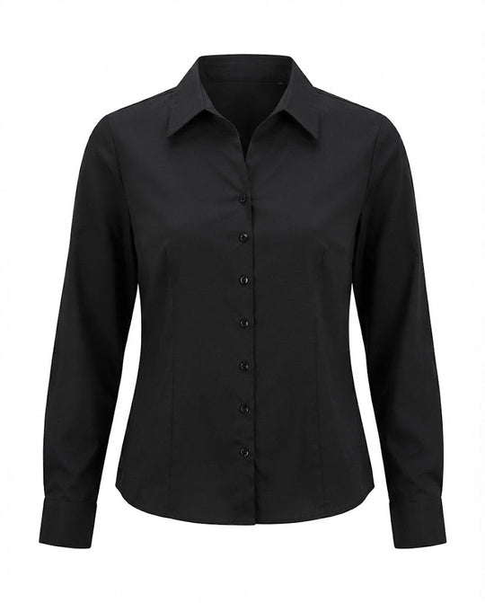 Damen Seidenähnliche Bluse mit Viskose-Mix und tailliertem Schnitt Nord Taschen