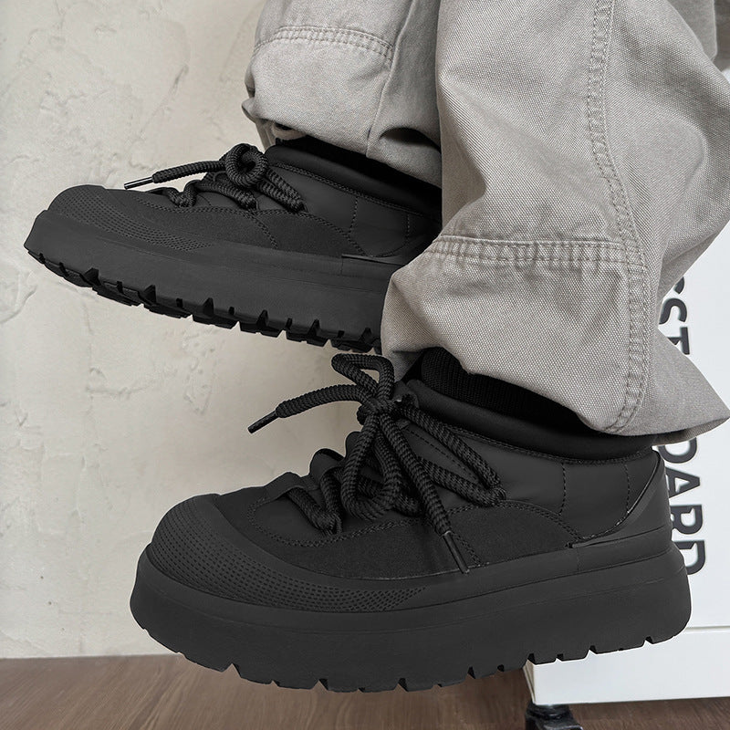 Gefütterte Herren-Kurzstiefel aus Leder