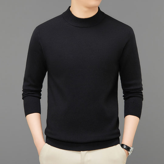 Herren-Strickpullover mit Stehkragen