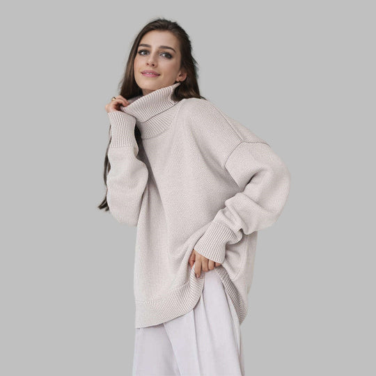 Lockerer Rollkragenpullover in klassischem Design