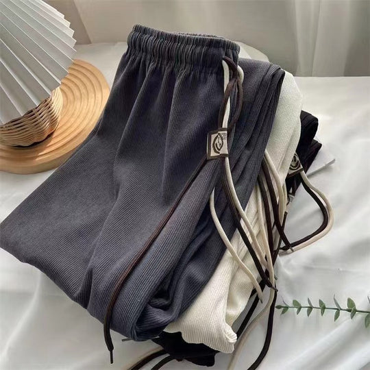 Fein-Cord-Weithose für Damen, hoher Bund