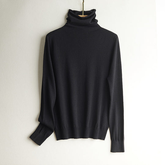 Damen-Strickpullover aus Seide, Stehkragen