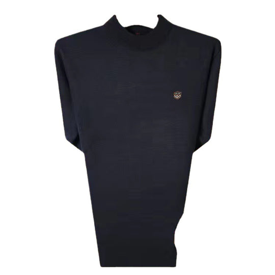 Herren-Strickpullover mit Rundhalsausschnitt und Fleecefutter