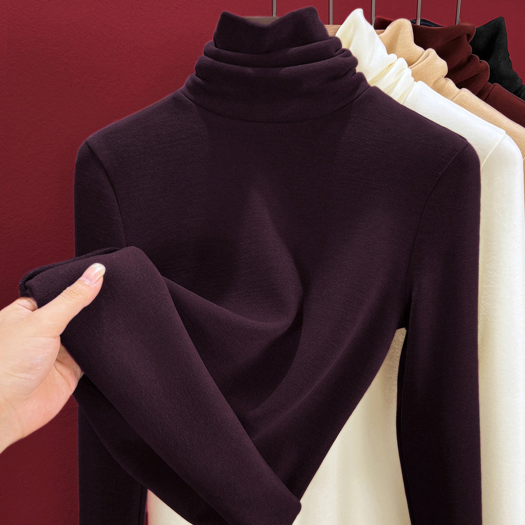 Damen-Thermo-Shirt mit Stehkragen, gefüttert