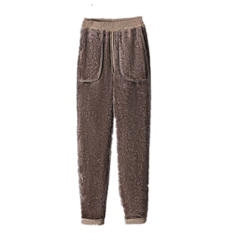 Gefütterte Cord-Haremshose für Damen, warm und bequem