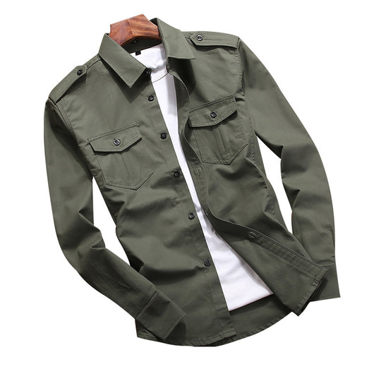 Herren Utility-Overshirt mit Schulterklappen und Brustpattentaschen Nord Taschen