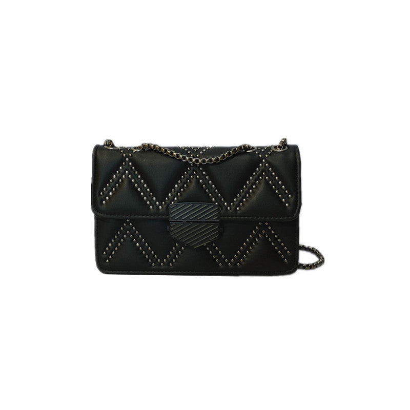 Damen Umhängetasche mit geometrischem Design und Kettenriemen Nord Taschen