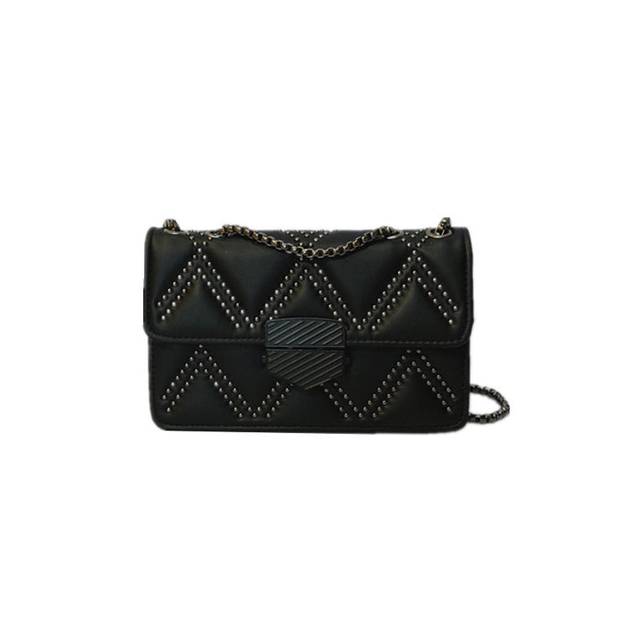 Damen Umhängetasche mit geometrischem Design und Kettenriemen Nord Taschen