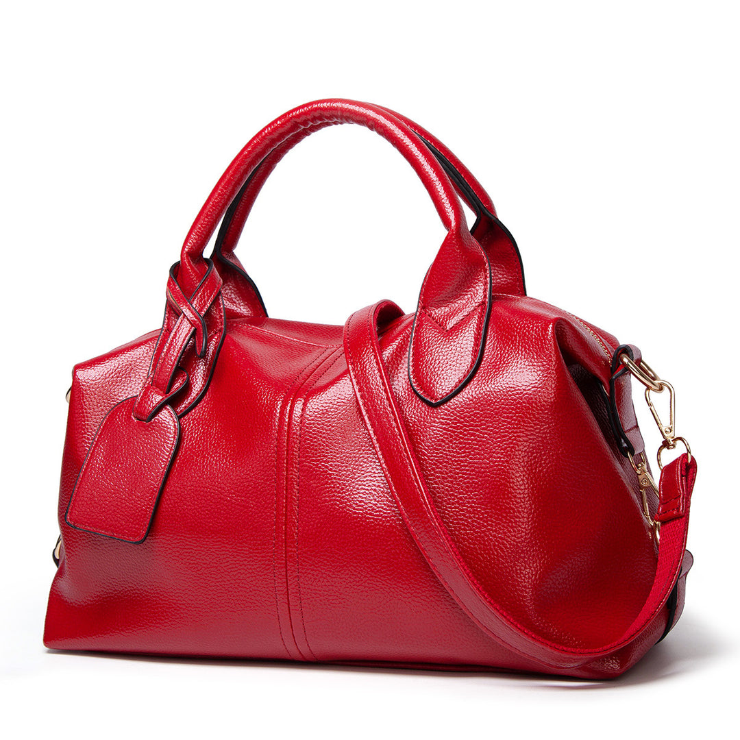 Damen Handtasche mit strukturiertem Leder und abnehmbarem Schulterriemen Nord Taschen
