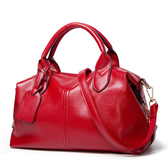 Damen Handtasche mit strukturiertem Leder und abnehmbarem Schulterriemen Nord Taschen