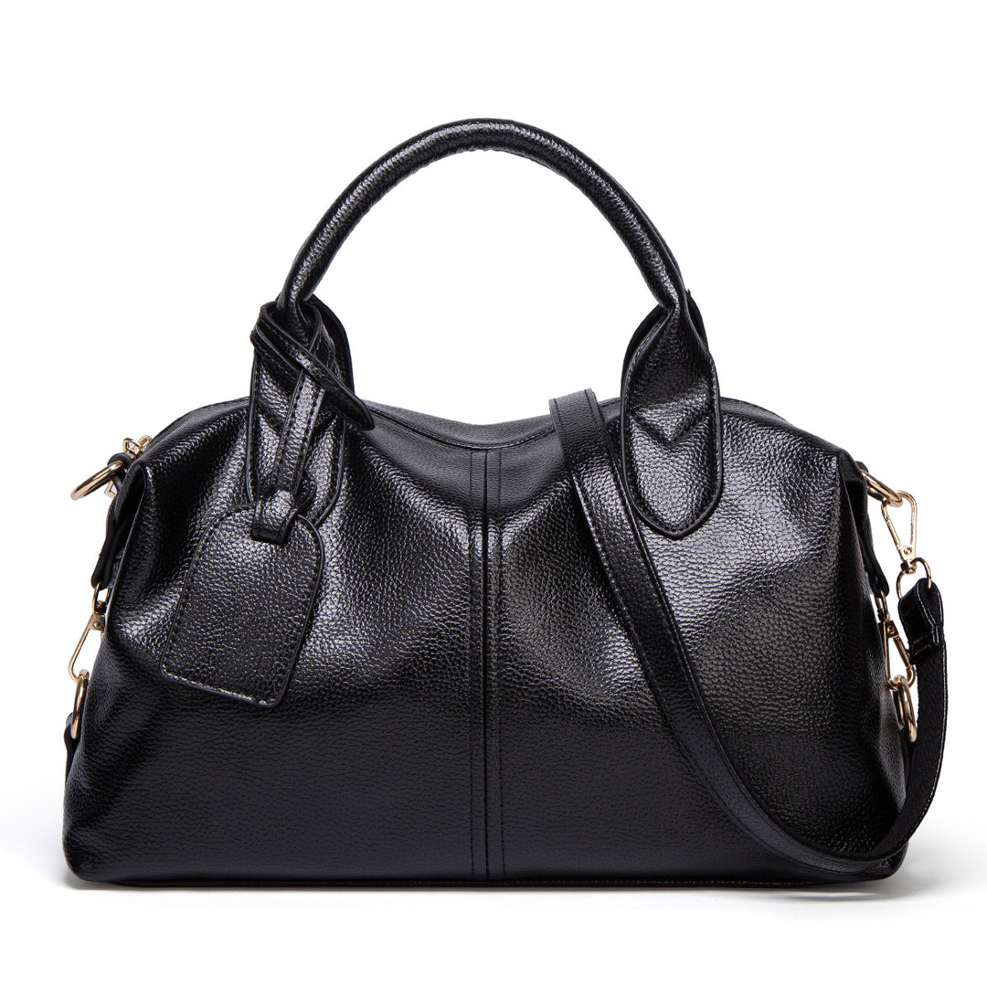 Damen Handtasche mit strukturiertem Leder und abnehmbarem Schulterriemen Nord Taschen