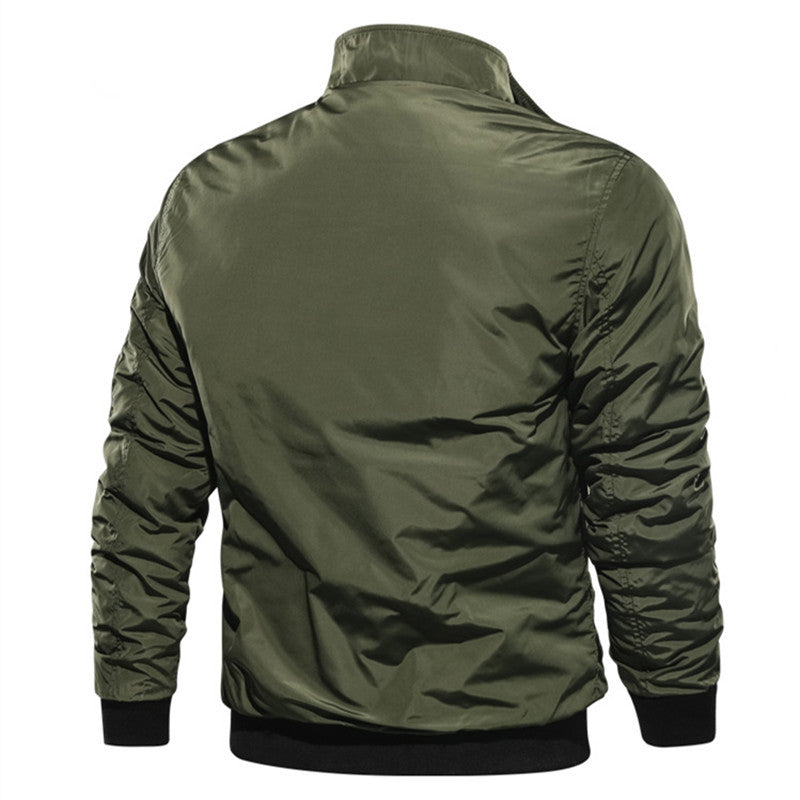 Herren Bomberjacke im Fliegerstil mit Thermofutter, Ärmeltasche und Rippbündchen Nord Taschen