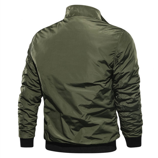 Herren Bomberjacke im Fliegerstil mit Thermofutter, Ärmeltasche und Rippbündchen Nord Taschen