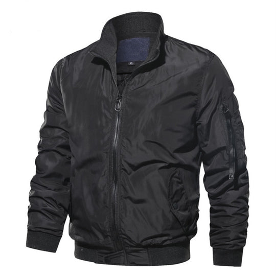 Herren Bomberjacke im Fliegerstil mit Thermofutter, Ärmeltasche und Rippbündchen Nord Taschen