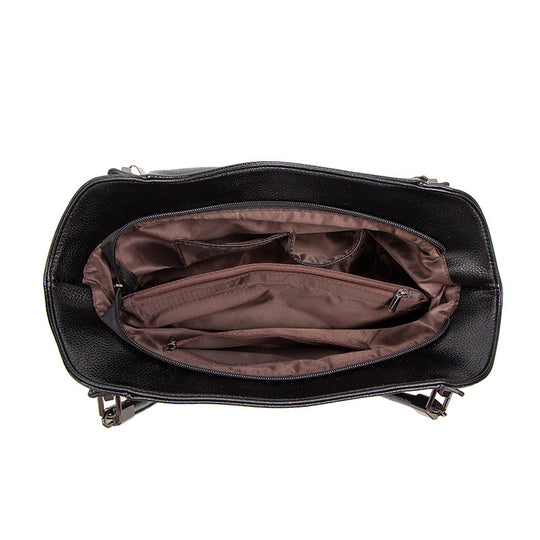 Damen Tragetasche mit strukturiertem Kunstleder und abnehmbaren Tragegriffen Nord Taschen