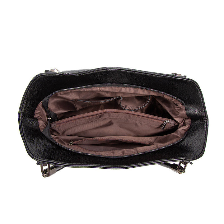 Damen Tragetasche mit strukturiertem Kunstleder und abnehmbaren Tragegriffen Nord Taschen